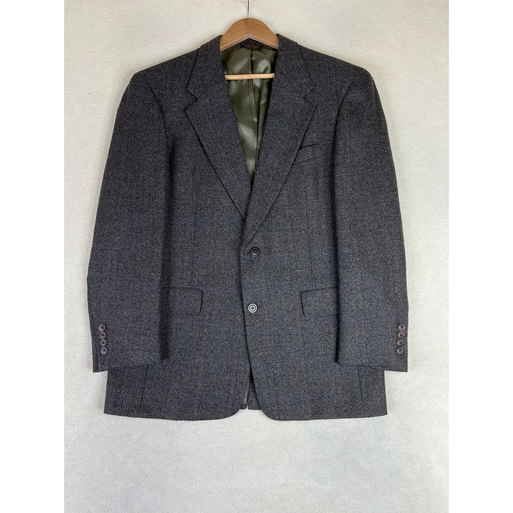 Hart Schaffner Marx Blazer‎ Men's 39R Gray 2 Button Sport Coat Wool